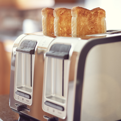 toaster with toast popping up
